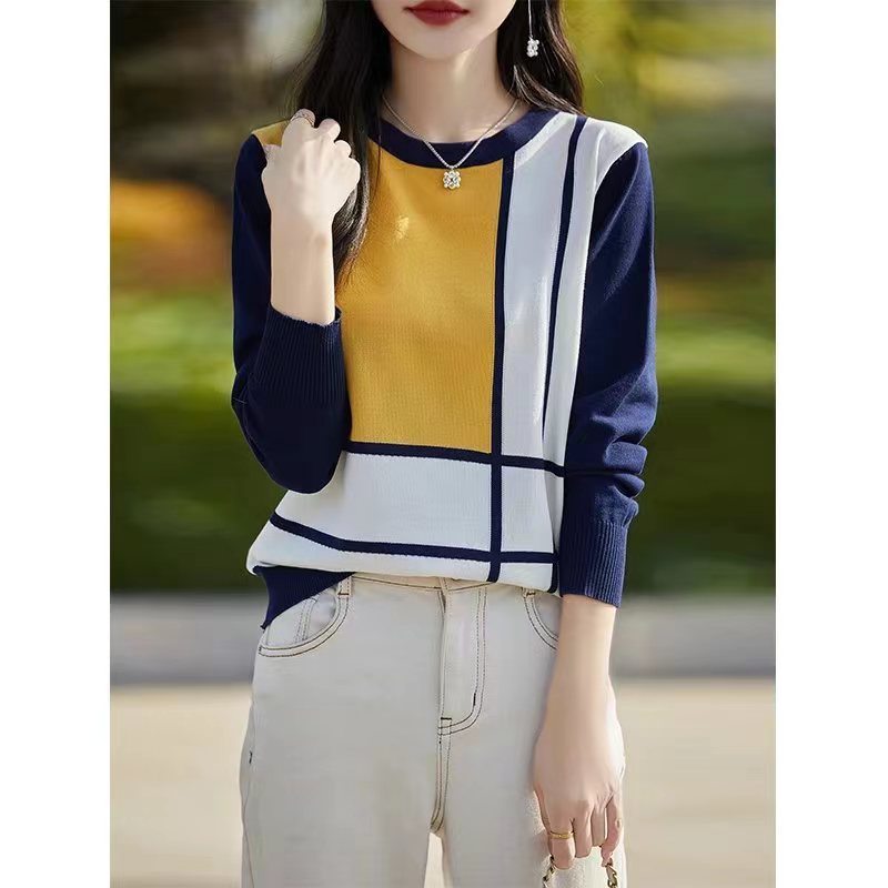 Japanese Autumn Crew Neck Knitwear For Women