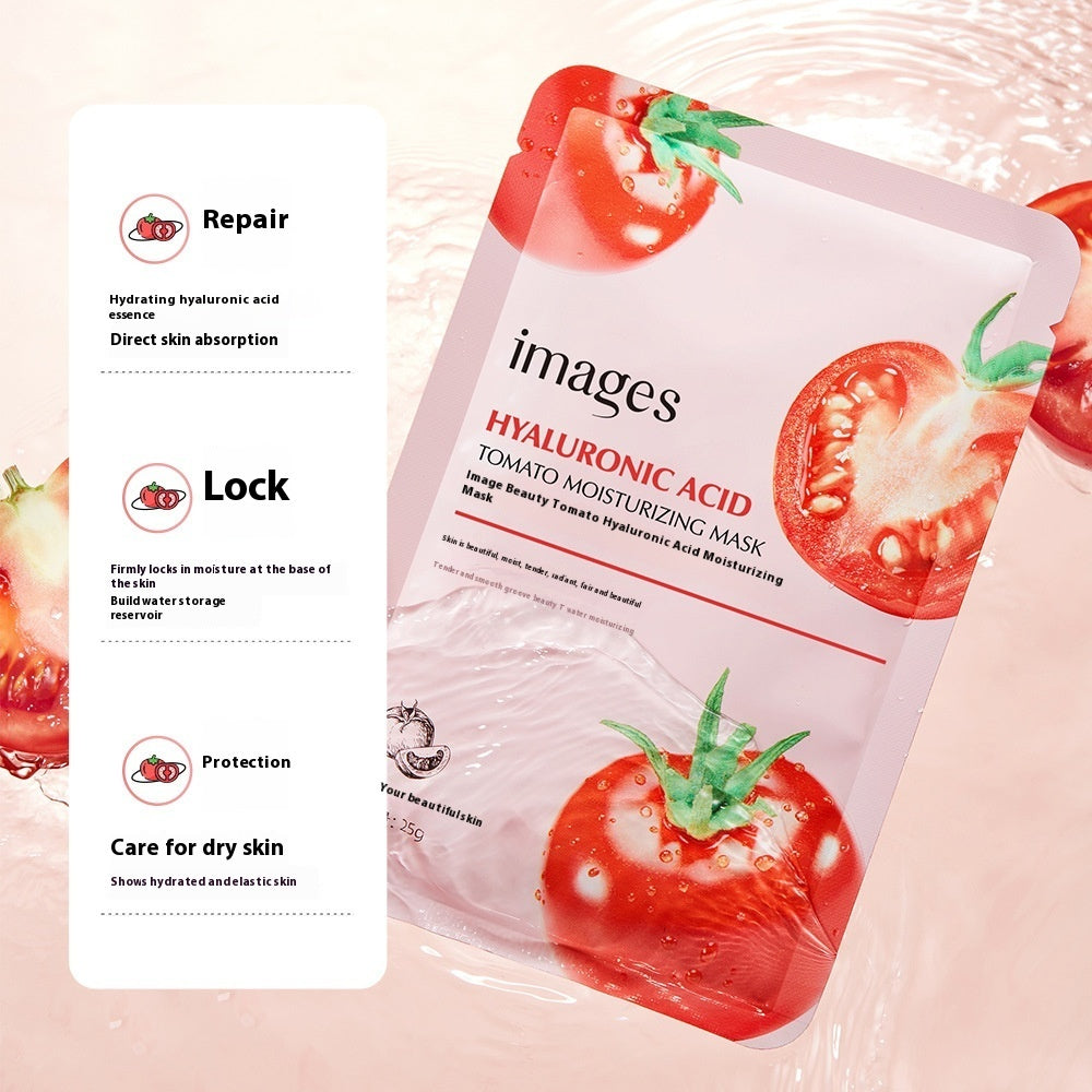 Moisturizing And Nourishing Brightening Skin Rejuvenation Breathable Tomato Hyaluronic Acid Moisturizing Mask