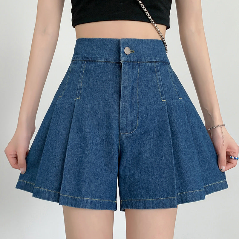 Elastic Waist Denim Shorts Women's Summer Plus Size