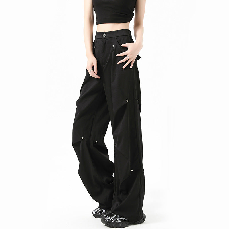 Rivet Design Small Straight Casual Pants