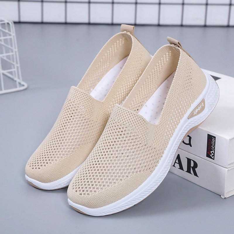 Old Beijing Cloth Shoes Women's Summer Mesh Breathable One Pedal