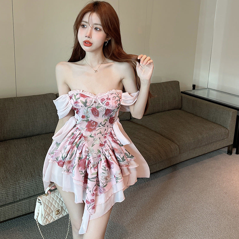 Fairy Tube Top Bow Waist Tube Top Dress For Women