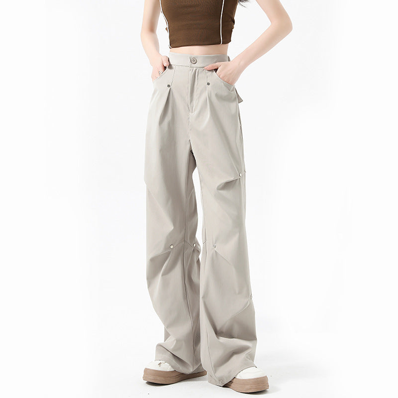 Rivet Design Small Straight Casual Pants