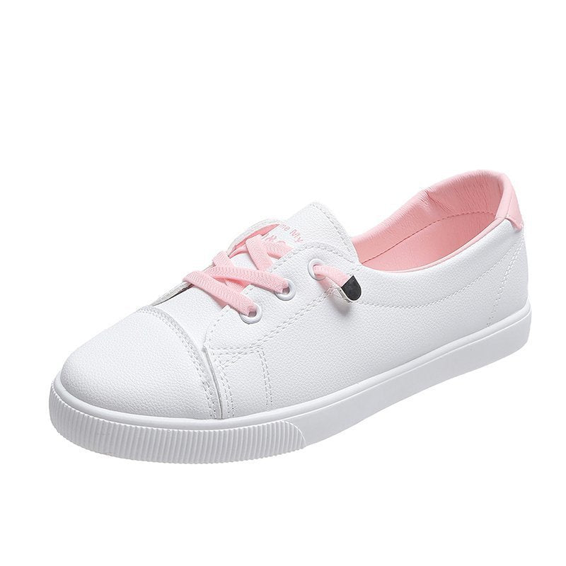 Fashion White Shoes Women's Casual Low-cut Flat Shoes