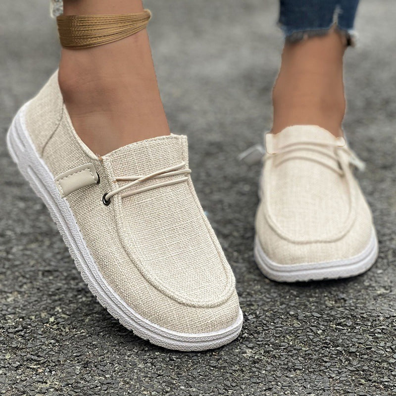 Women's Flat Bottomed Solid Color Casual Single Shoes