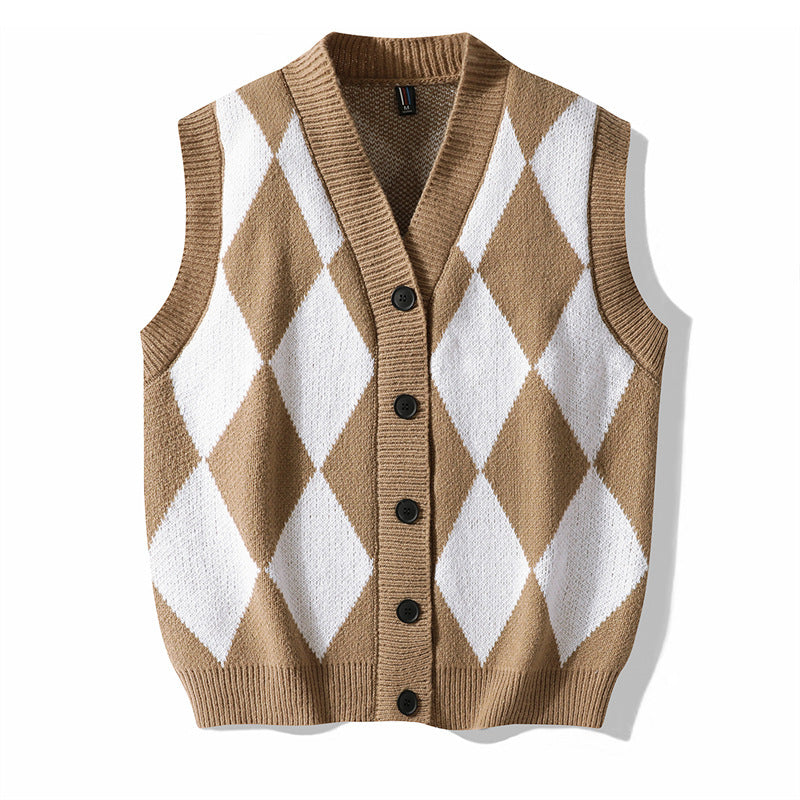 Men's V-neck Sweater Woolen Vest