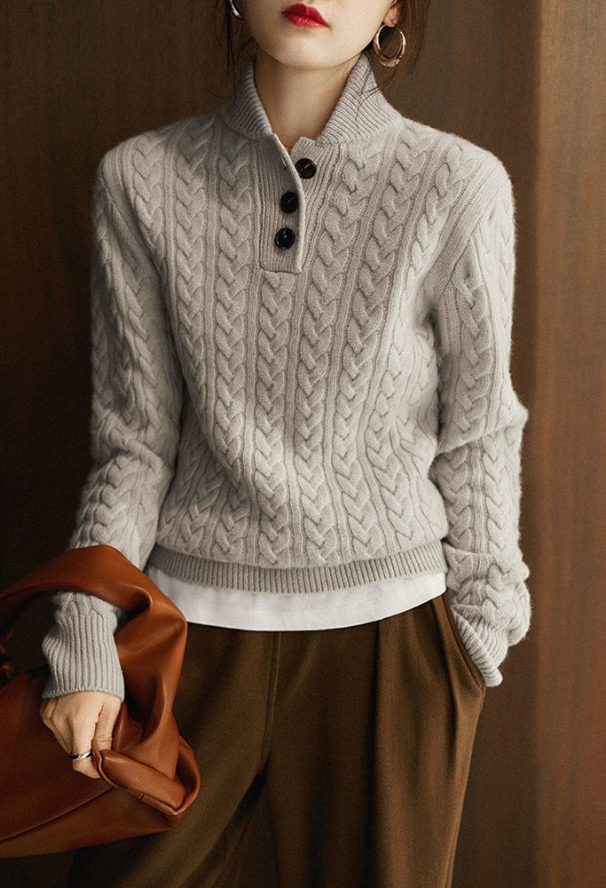 Women's Thickening Stand Collar Bottoming Sweater