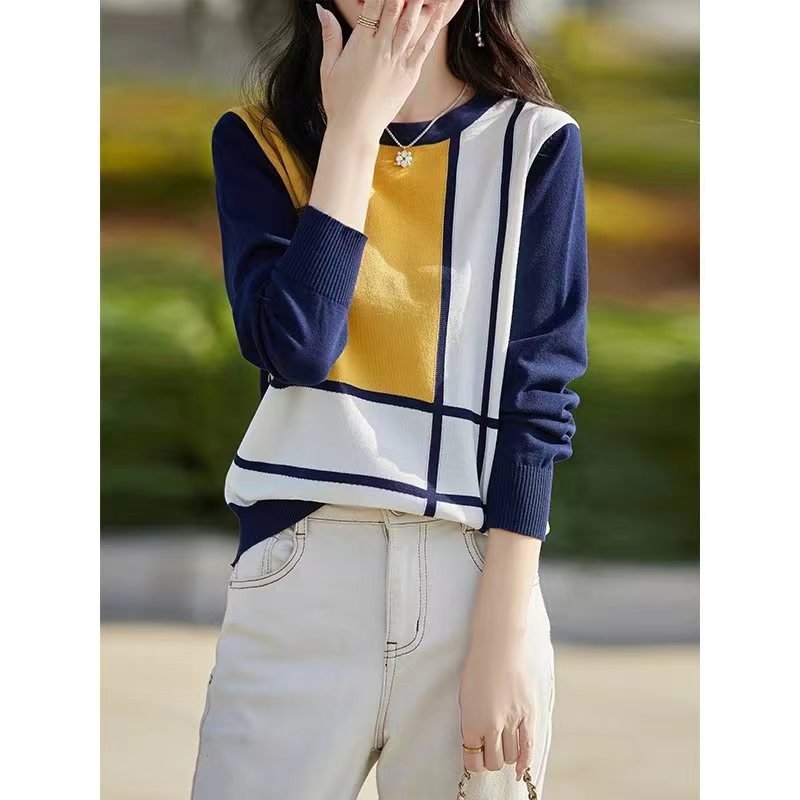 Japanese Autumn Crew Neck Knitwear For Women