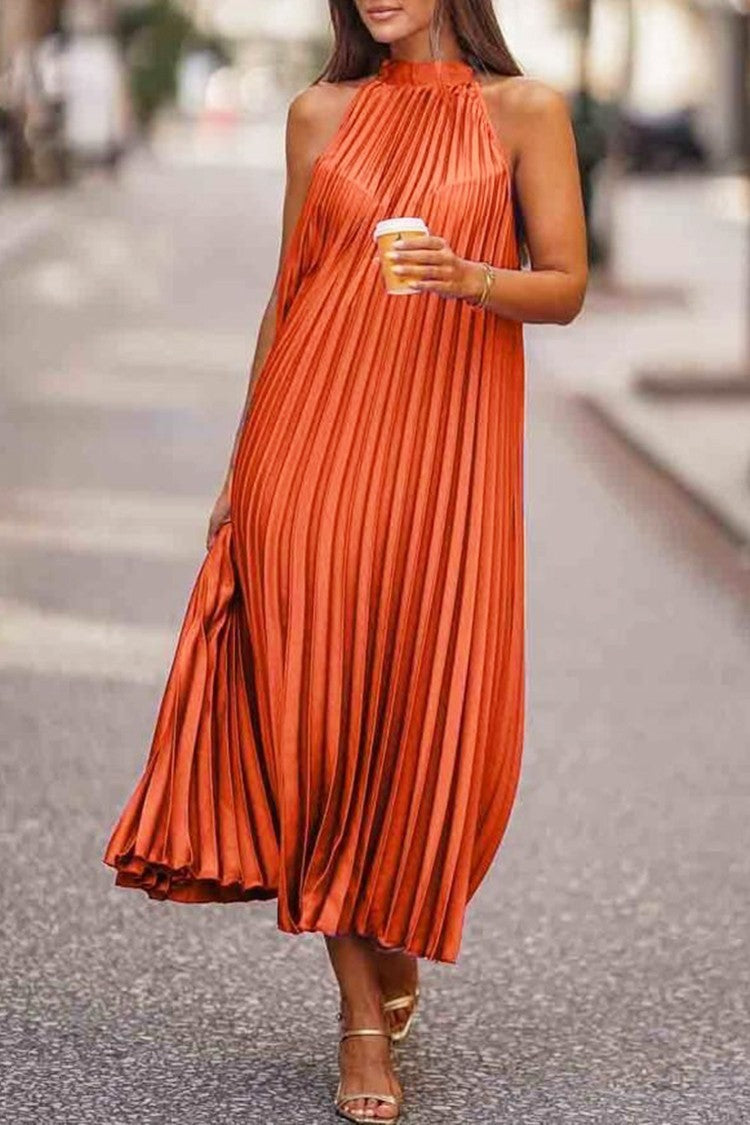 Fashion Soft Pleated Casual Dress