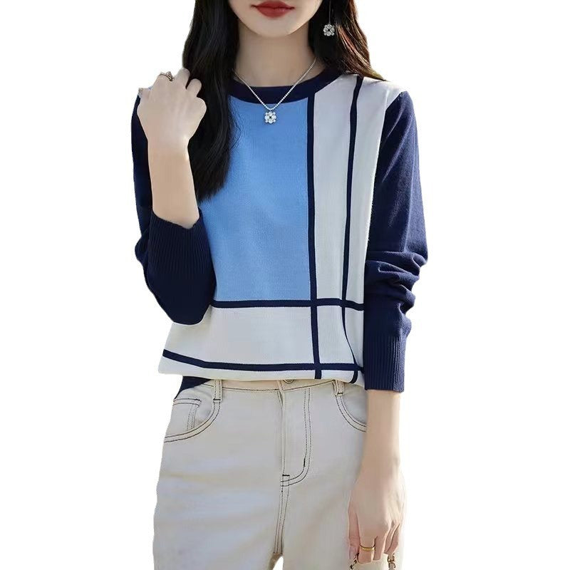 Japanese Autumn Crew Neck Knitwear For Women