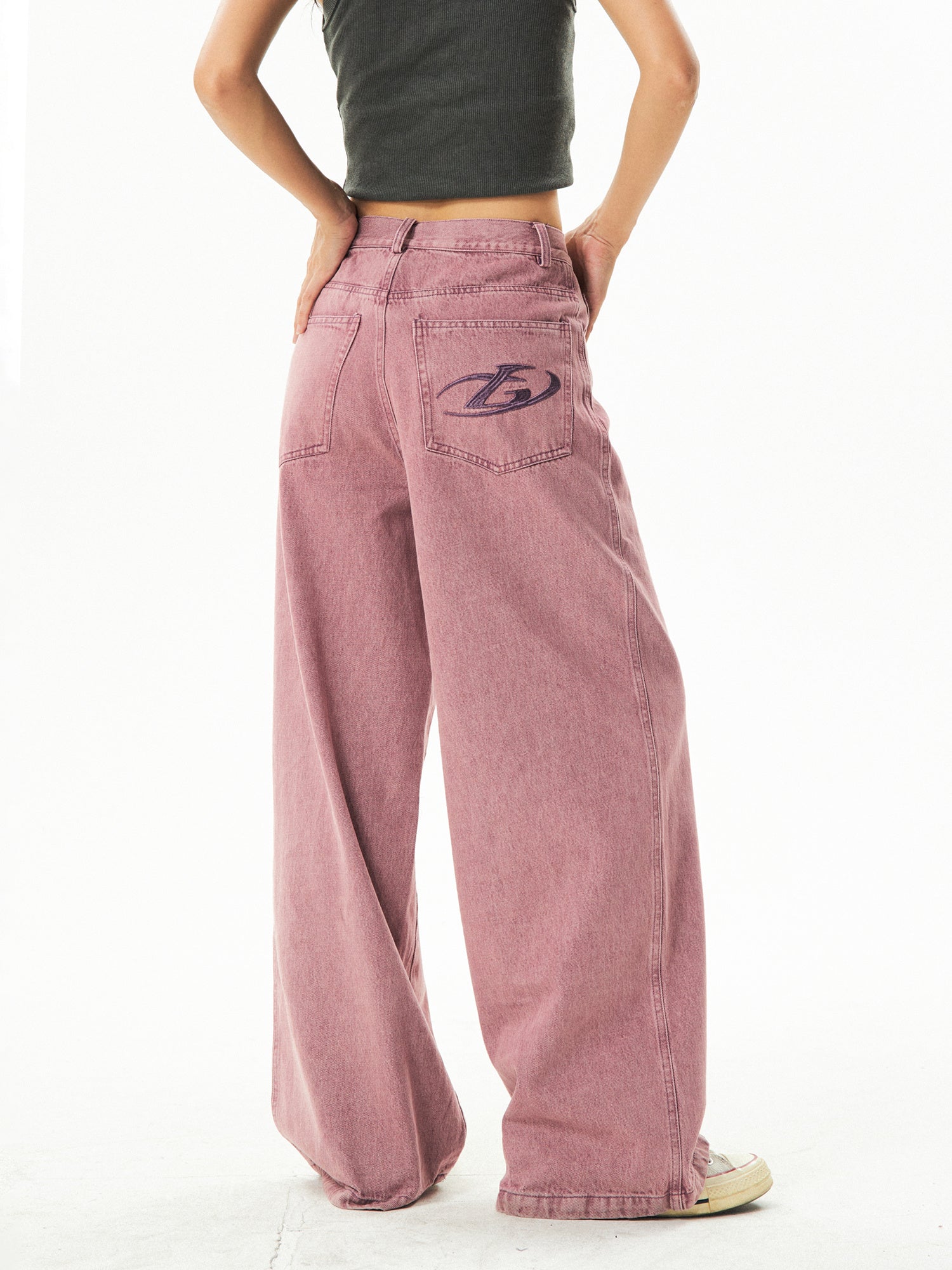 Retro Drooping Slimming Straight-leg Pants