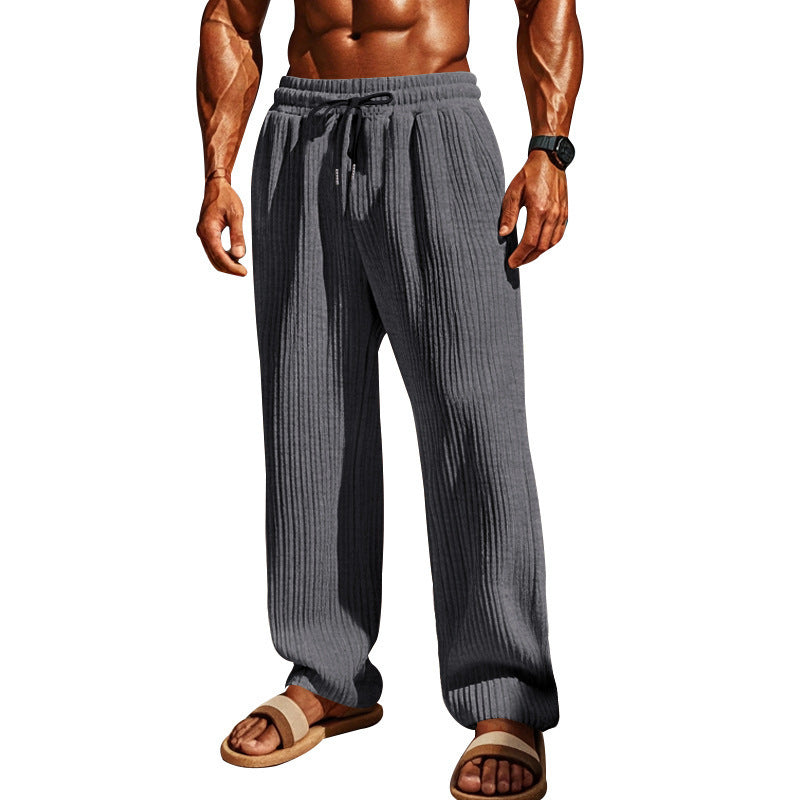 Men's Casual Baggy Straight Trousers