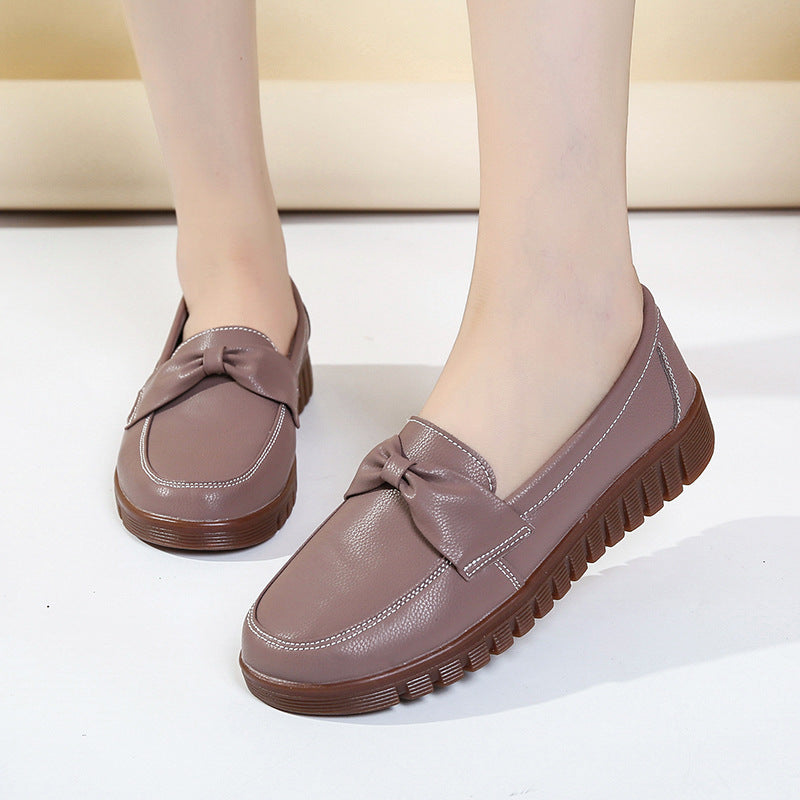 Women's Soft Bottom Soft Surface Comfort And Casual Flat Shoes