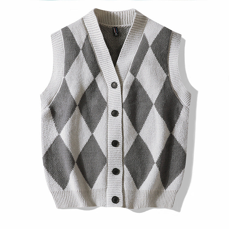 Men's V-neck Sweater Woolen Vest