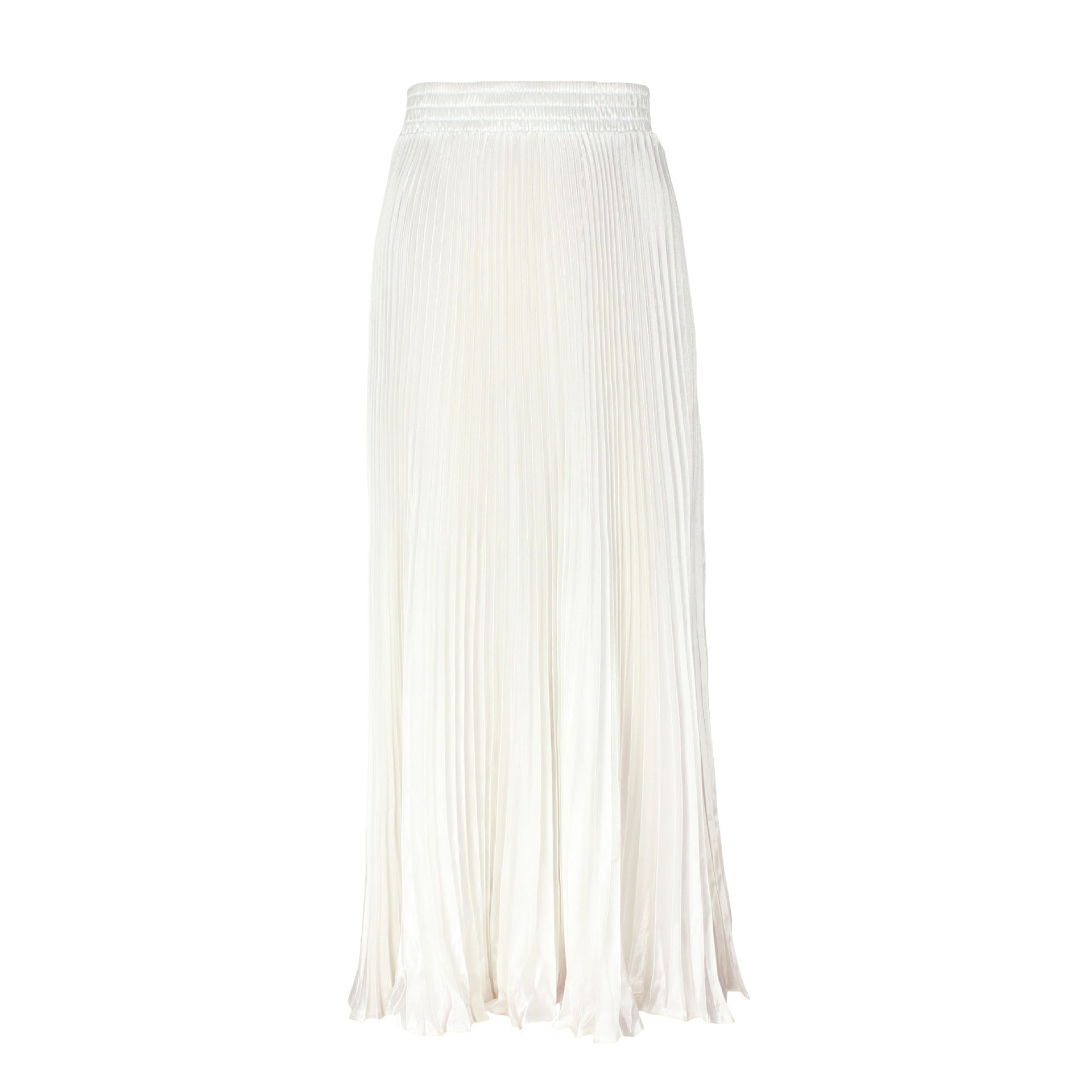 Satin Metallic Organ Pleated Skirt